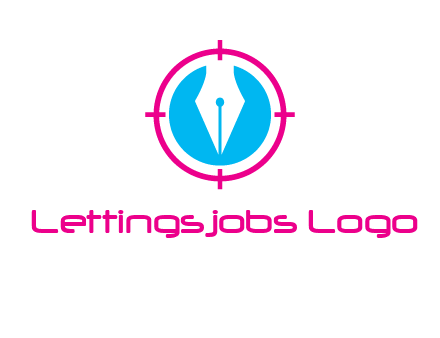 pen nib in circle publishing logo