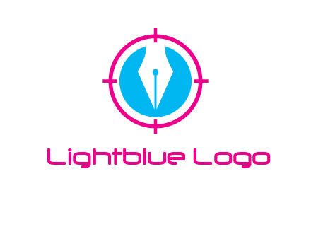 pen nib in circle publishing logo