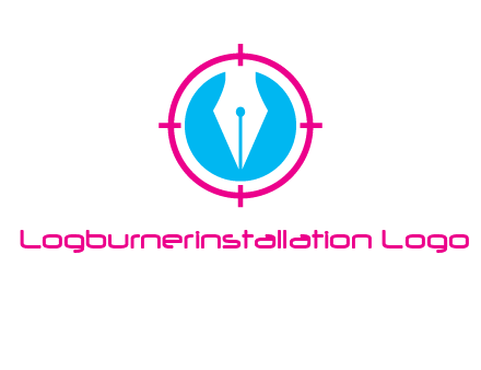 pen nib in circle publishing logo