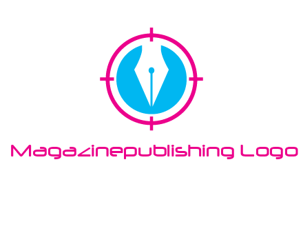 pen nib in circle publishing logo