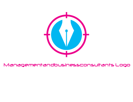 pen nib in circle publishing logo
