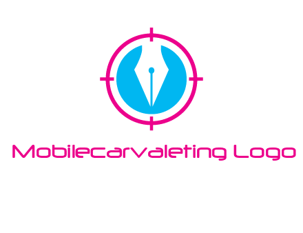 pen nib in circle publishing logo
