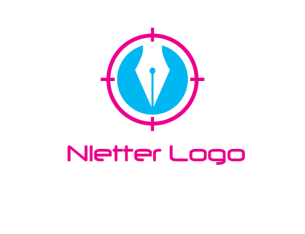 pen nib in circle publishing logo