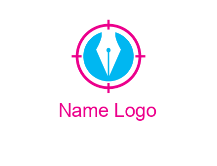 pen nib in circle publishing logo