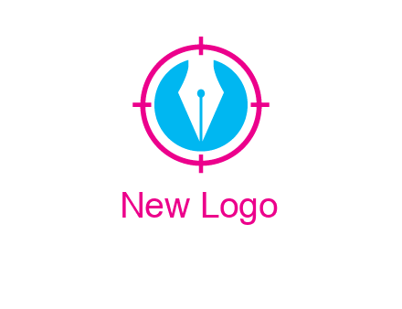 pen nib in circle publishing logo
