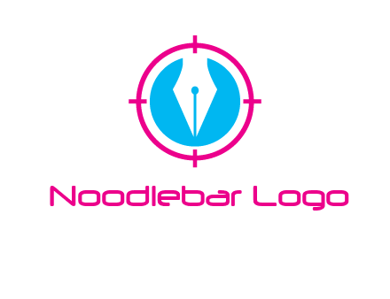 pen nib in circle publishing logo