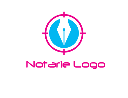 pen nib in circle publishing logo