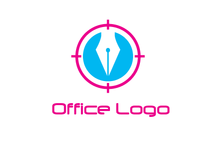 pen nib in circle publishing logo