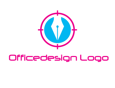 pen nib in circle publishing logo