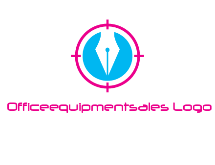 pen nib in circle publishing logo