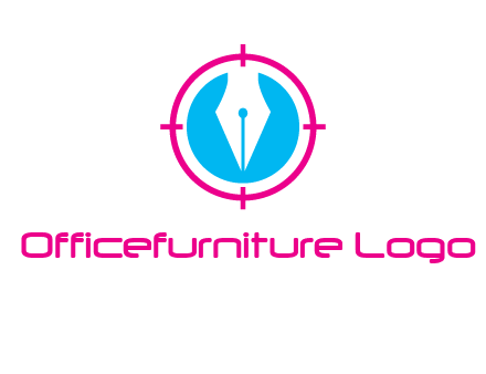 pen nib in circle publishing logo