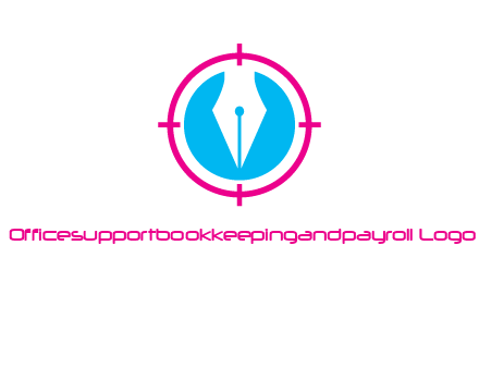 pen nib in circle publishing logo