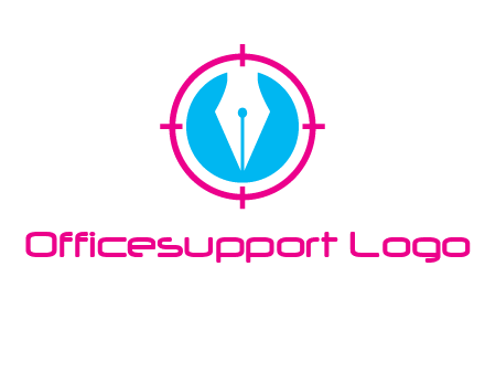 pen nib in circle publishing logo
