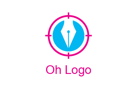 pen nib in circle publishing logo