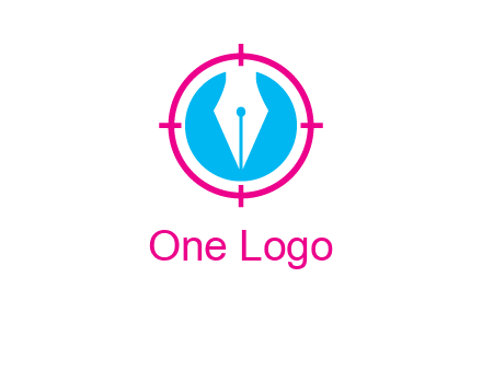 pen nib in circle publishing logo