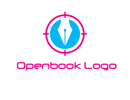 pen nib in circle publishing logo