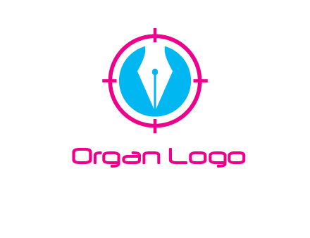 pen nib in circle publishing logo