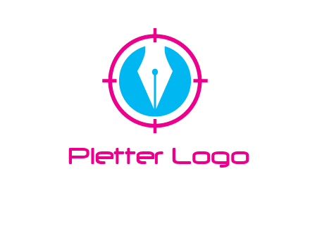 pen nib in circle publishing logo