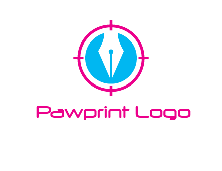 pen nib in circle publishing logo