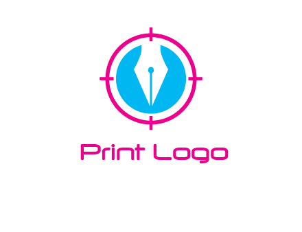 pen nib in circle publishing logo