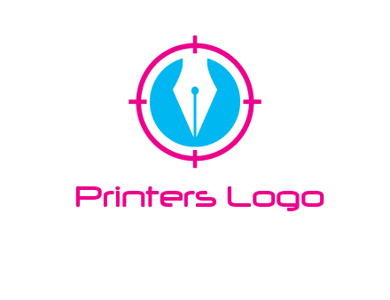 pen nib in circle publishing logo