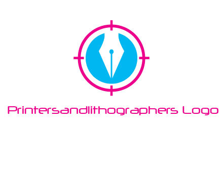 pen nib in circle publishing logo