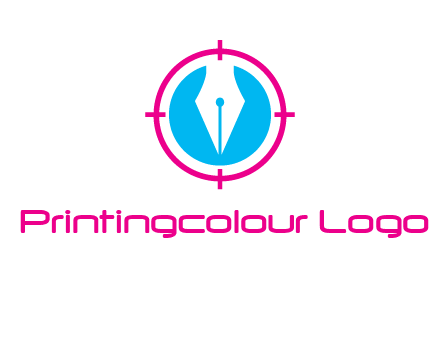 pen nib in circle publishing logo