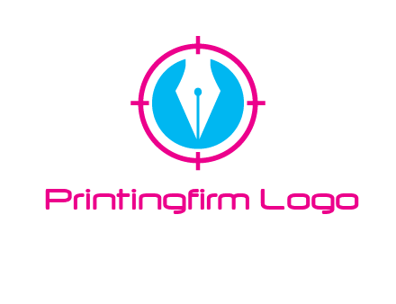 pen nib in circle publishing logo