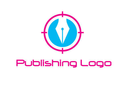 pen nib in circle publishing logo