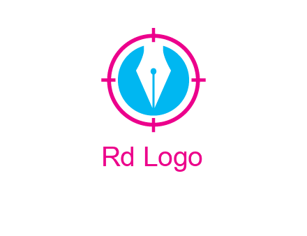 pen nib in circle publishing logo