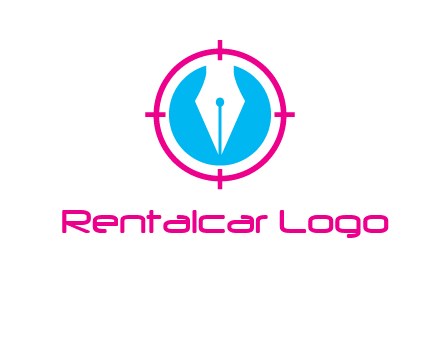 pen nib in circle publishing logo