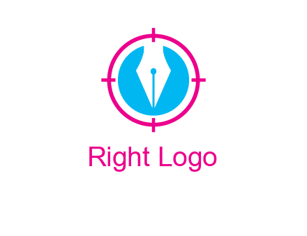 pen nib in circle publishing logo