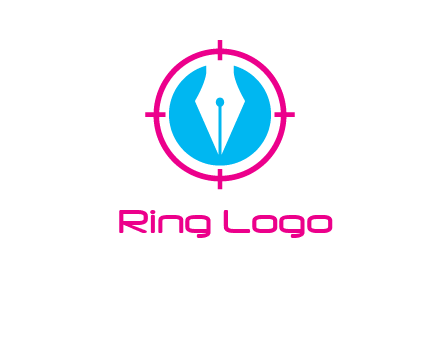 pen nib in circle publishing logo