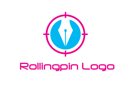 pen nib in circle publishing logo