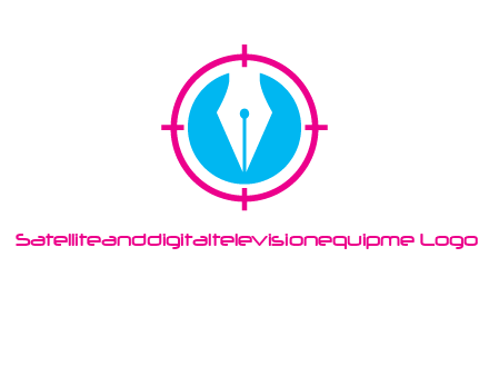 pen nib in circle publishing logo