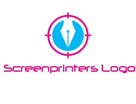 pen nib in circle publishing logo
