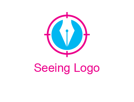 pen nib in circle publishing logo