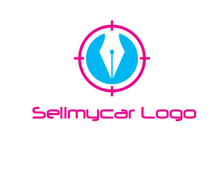 pen nib in circle publishing logo