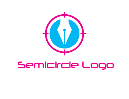 pen nib in circle publishing logo