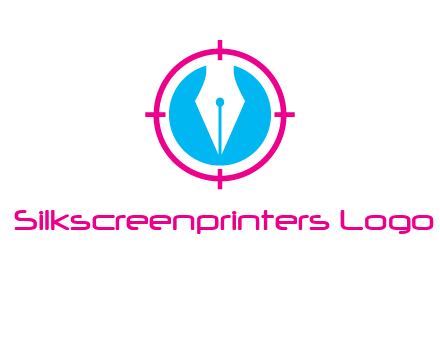 pen nib in circle publishing logo