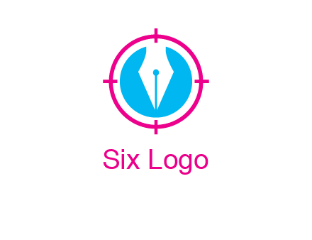 pen nib in circle publishing logo