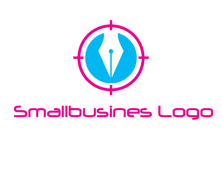 pen nib in circle publishing logo