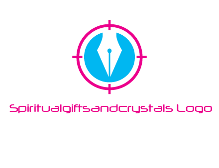 pen nib in circle publishing logo