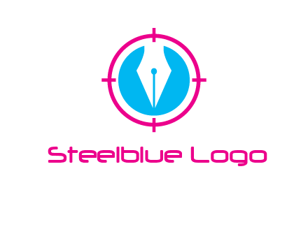 pen nib in circle publishing logo