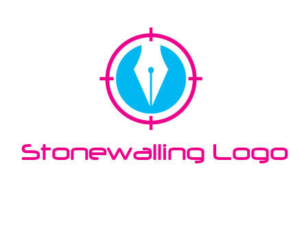 pen nib in circle publishing logo
