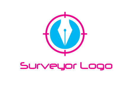 pen nib in circle publishing logo