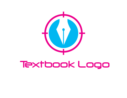 pen nib in circle publishing logo