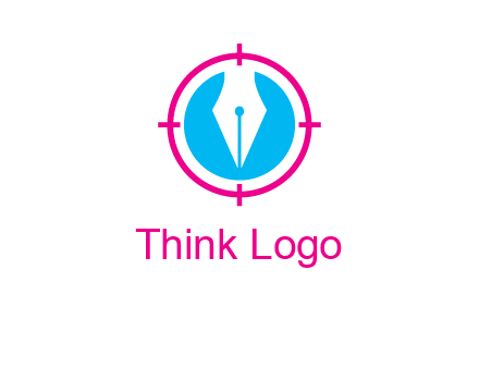 pen nib in circle publishing logo