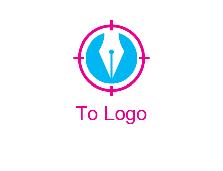 pen nib in circle publishing logo