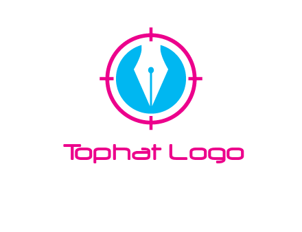pen nib in circle publishing logo